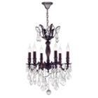 Versailles Collection 6 Light Flemish Brass Finishand Clear Crystal Chandelier