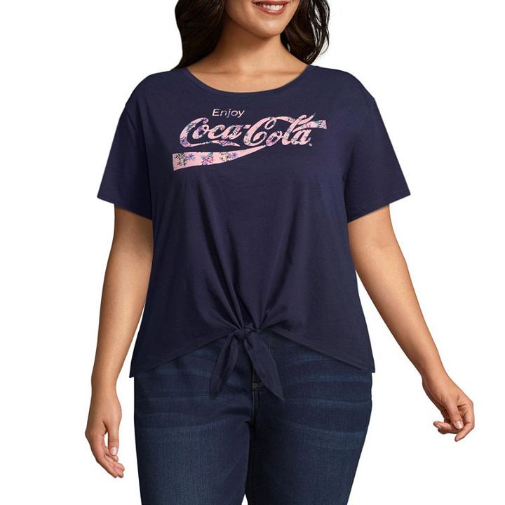 Coca Cola Tie Front Tee - Juniors Plus