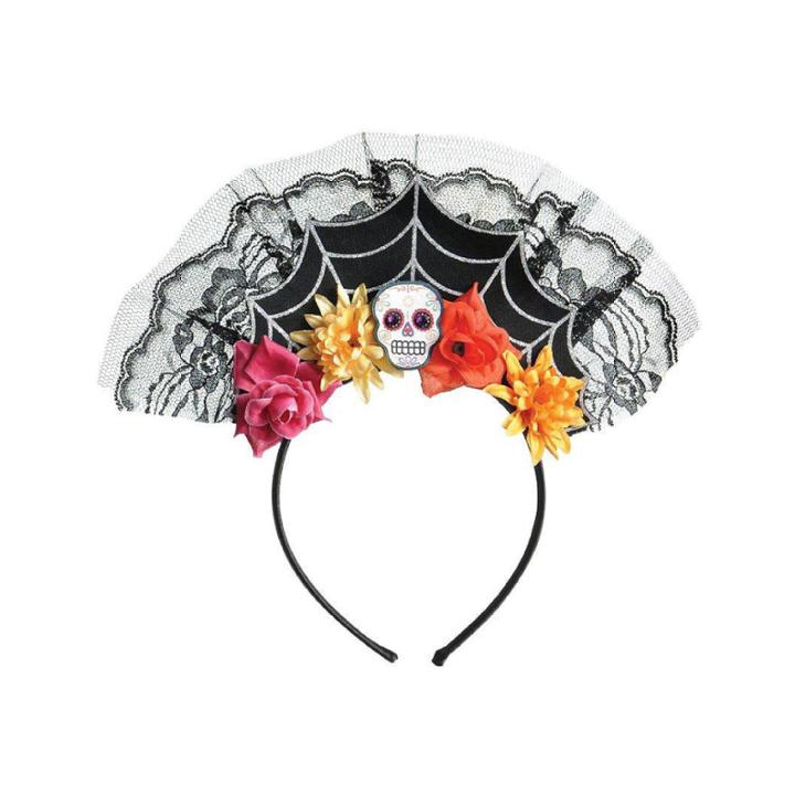 Day Of The Dead Spiderweb Headband