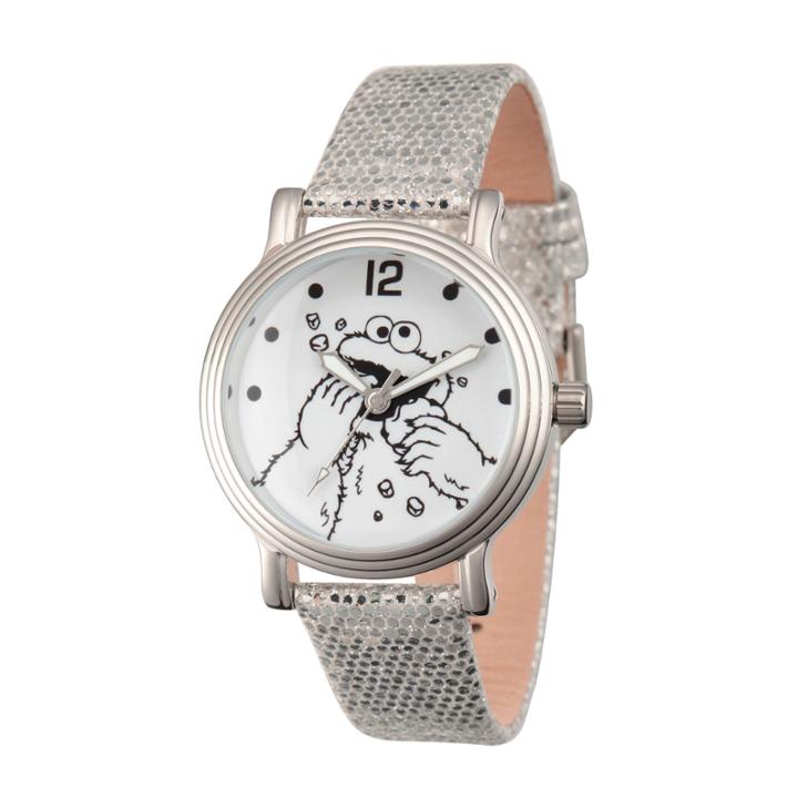 Sesame Street Womens Silver Tone Strap Watch-wss000013