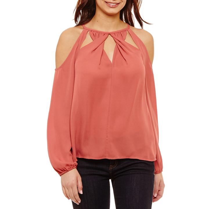 Bold Elements Twist Front Cold Shoulder Top
