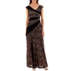 Melrose Cap-sleeve Bonded-lace Formal Gown