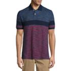 St. John's Bay Short Sleeve Stripe Knit Polo Shirt