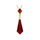 Lab-created Ruby 14k Gold-plated Sterling Silver Pendant Necklace