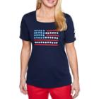 Alfred Dunner Americas Cup Short Sleeve Crew Neck T-shirt-womens
