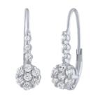 Diamond Blossom 1/4 Ct. T.w. Genuine White Diamond 10k Gold Drop Earrings