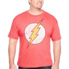 Dco Flash Logo Short Sleeve Justice League Graphic T-shirt-big And Tall