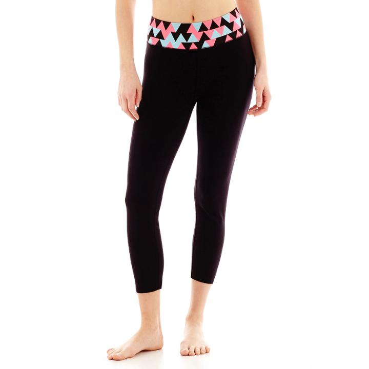 City Streets Print Cropped Yoga Pants