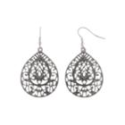Decree Silver-tone Teardrop Earrings
