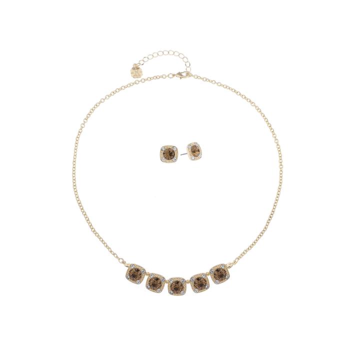 Monet Jewelry Womens 2-pc. Brown Jewelry Set