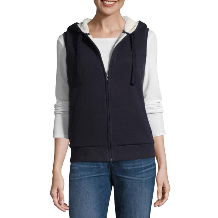 St. John's Bay Active Quilted Vest With Plush Lining- Talls