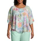 Alfred Dunner Roman Holiday Botanical Overlay- Plus