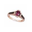 Levian Corp Le Vian Womens 1/10 Ct. T.w. Red Rhodolite 14k Gold Cocktail Ring