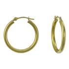 14k Gold Round Polished 21mm Hoop Earrings