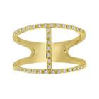 1/7 Ct. T.w. Diamond 14k Yellow Gold Over Sterling Silver Open-design Ring