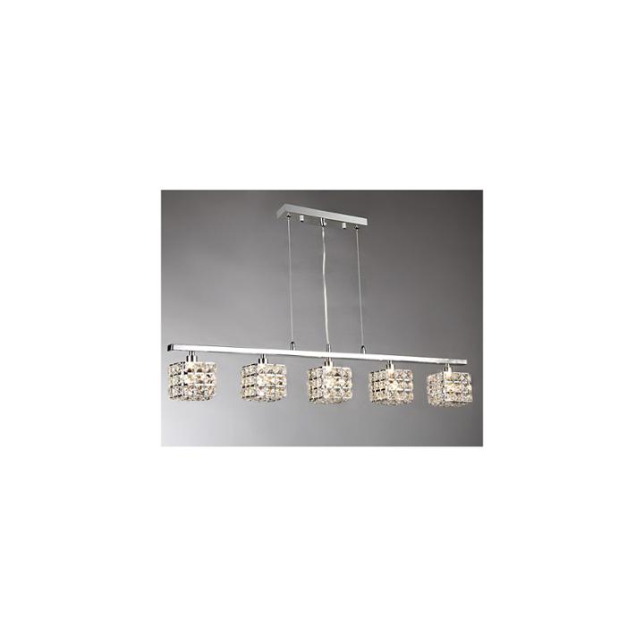 Warehouse Of Tiffany Sandra 5-light Crystal 34-inch Chrome Chandelier