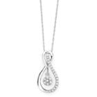 Infinite Promise Womens 1/7 Ct. T.w. Genuine White Diamond Pendant Necklace