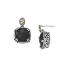 Shey Couture Genuine Onyx Sterling Silver Drop Earrings