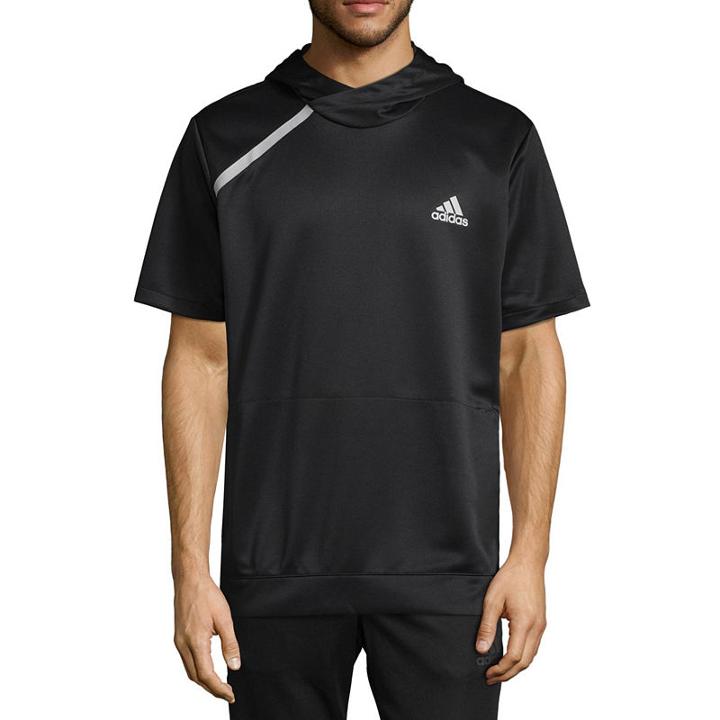 Adidas Sport Shooter Short Sleeve Knit Hoodie-athletic