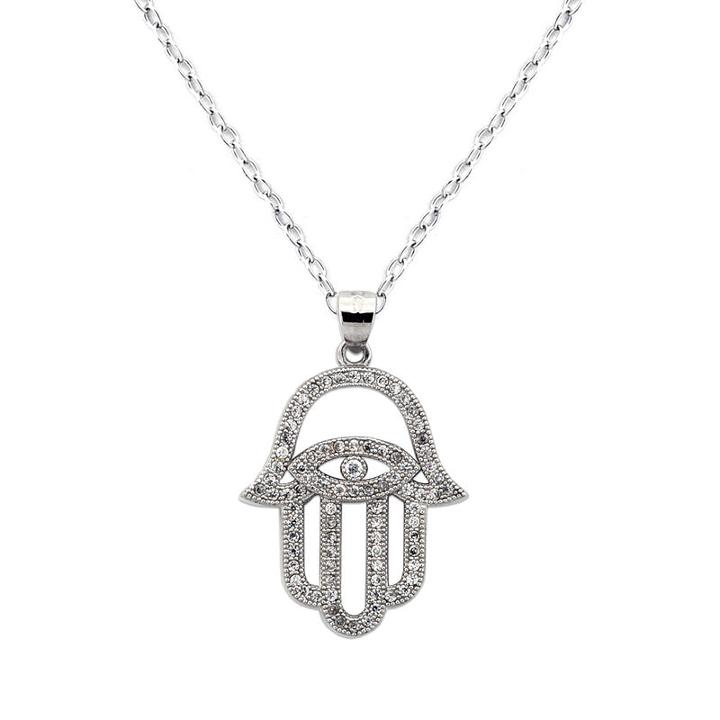 Diamonart Womens 3/4 Ct. T.w. White Cubic Zirconia Pendant Necklace