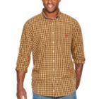 Us Polo Assn. Long Sleeve Checked Button-front Shirt-big And Tall