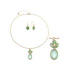 Monet Jewelry Womens 2-pc. Green Jewelry Set
