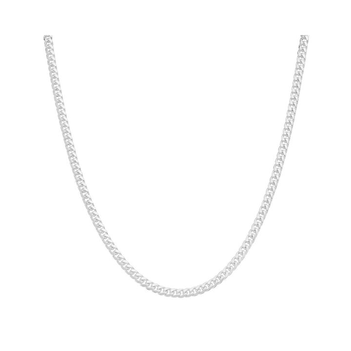 Mens 20 Sterling Silver Flat Curb Chain Necklace