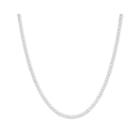 Mens 20 Sterling Silver Flat Curb Chain Necklace