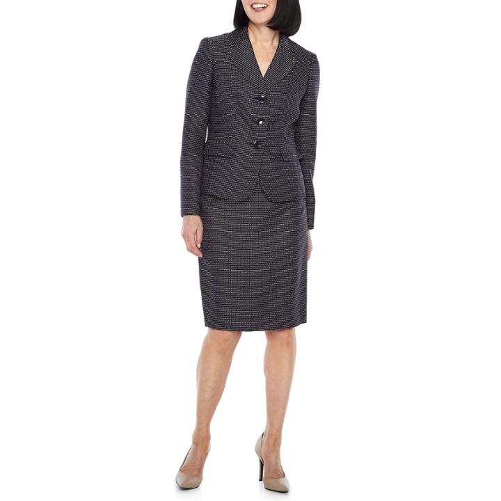 Le Suit Grid Skirt Suit