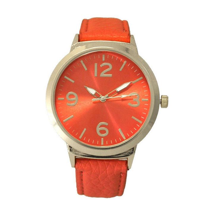 Olivia Pratt Cat Unisex Black Strap Watch-27060coral