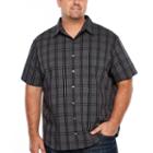 Van Heusen Flex Non Iron Woven Short Sleeve Button-front Shirt-big And Tall