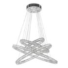 Galaxy 61 Led Light Chrome Finish And Clear Crystal Constellation Ring Dimmable Chandelier