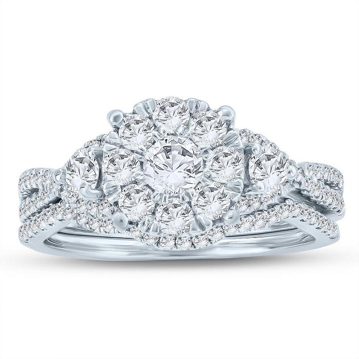 Womens 1 1/4 Ct. T.w. Genuine Diamond White Bridal Set
