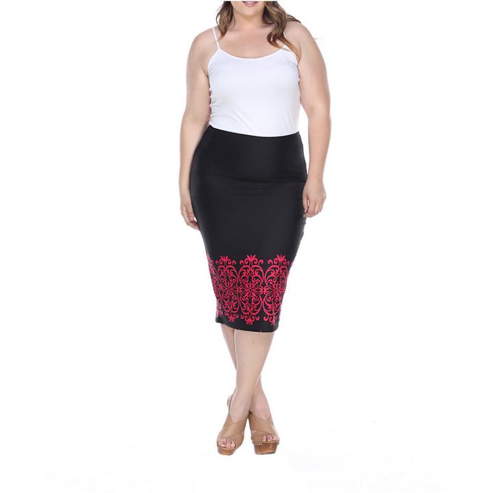 White Mark Eden Pencil Skirt-plus