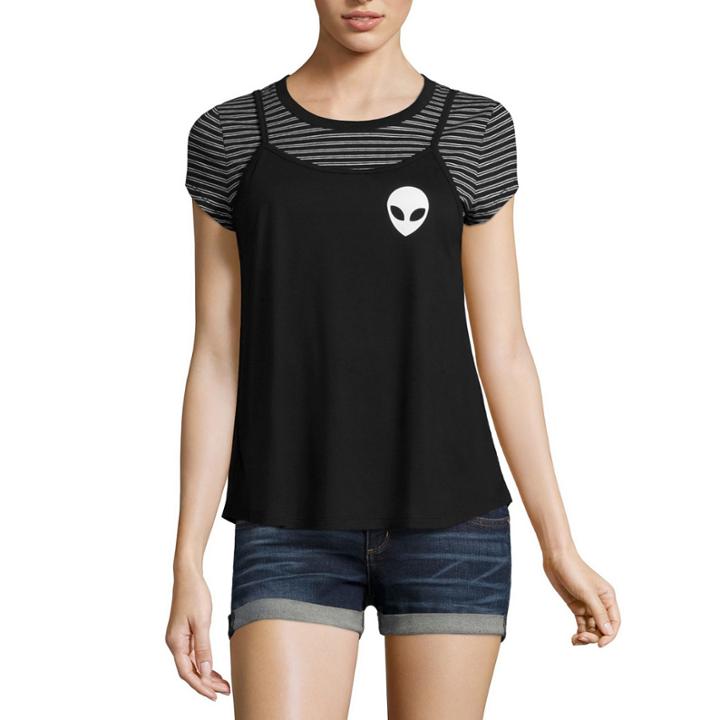 Alien Graphic Tank With T-shirt