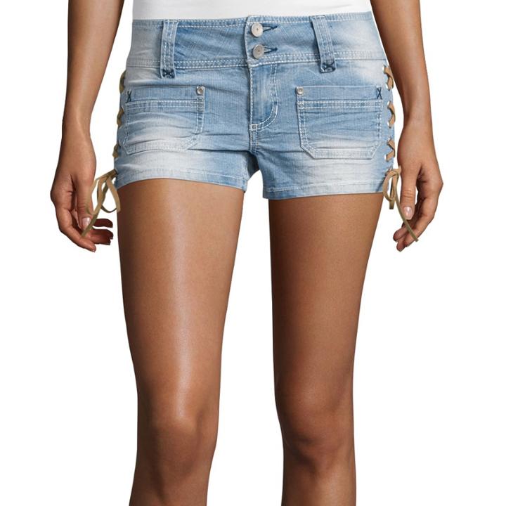 Almost Famous Lace-up Shorts - Juniors