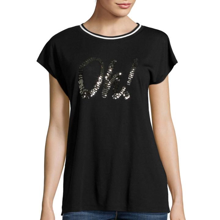 I Jeans By Buffalo Short-sleeve Sequin Top