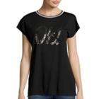 I Jeans By Buffalo Short-sleeve Sequin Top