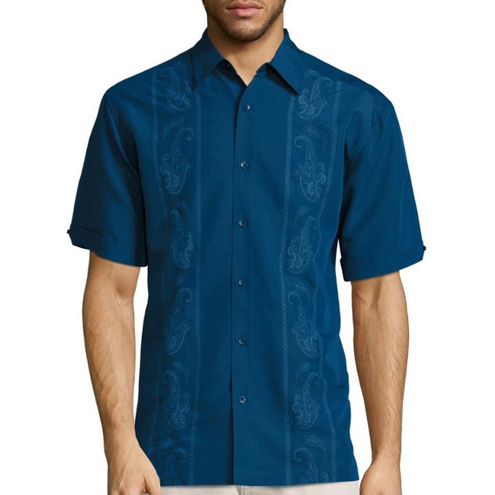 Havanera Print/emroidered Combo Shirt