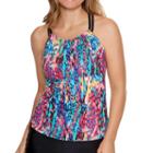 Splashletics Abstract Tankini Swimsuit Top