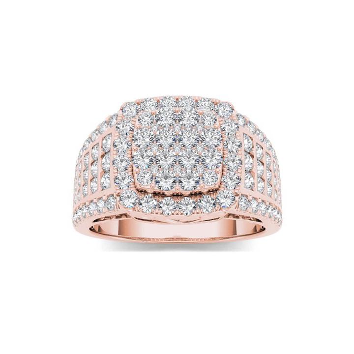 1 1/2 Ct. T.w. Diamond 10k Rose Gold Engagement Ring