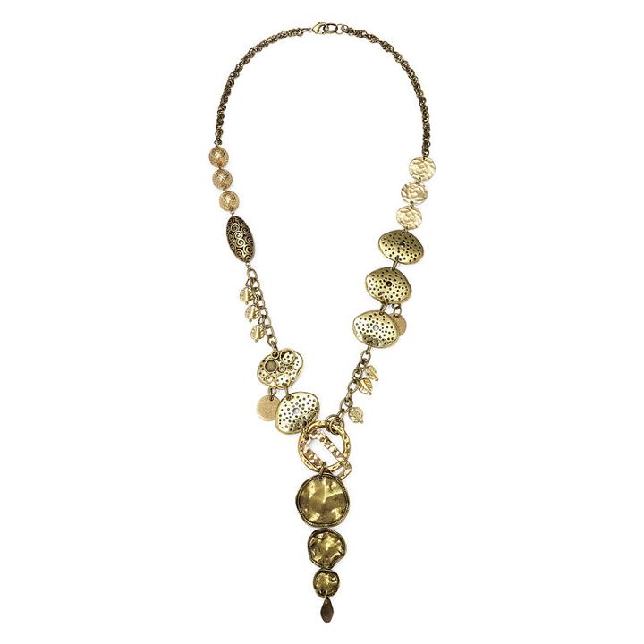 Aris By Treska Gold-tone Disc Long Necklace