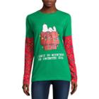 Long Sleeve Crew Neck Peanuts T-shirt-juniors