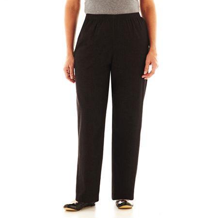 Alfred Dunner Black Denim Pants - Plus