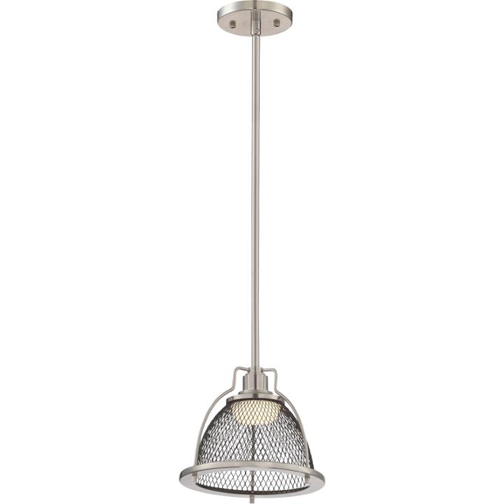 Filament Design 1-light Brushed Nickel Black Meshpendant
