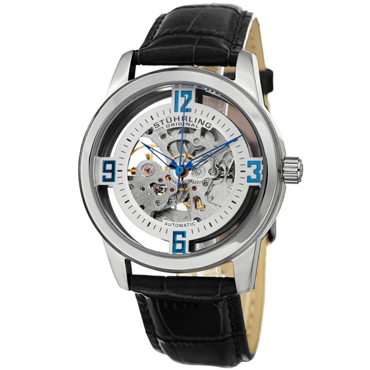 Stuhrling Mens Black Strap Watch-sp15181