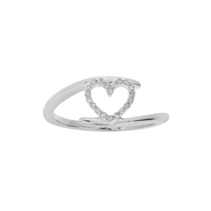 1/10 Ct. T.w. Diamond 10k White Gold Heart Bypass Ring