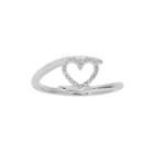 1/10 Ct. T.w. Diamond 10k White Gold Heart Bypass Ring