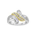 1/4 Ct. T.w. Diamond Two-tone Bypass Ring