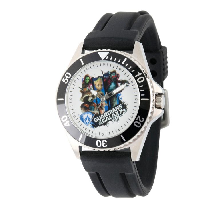 Guardian Of The Galaxy Marvel Mens Black Strap Watch-wma000100